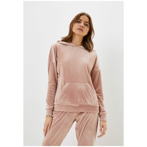 фото Розовая бархатистая толстовка deseo, цвет пепельно-розовый, размер m