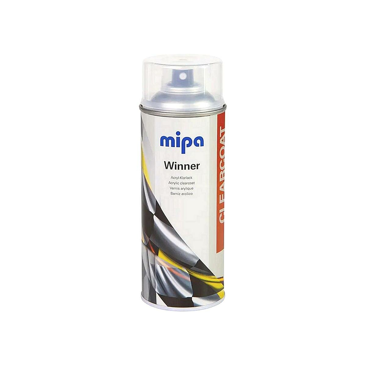 Лак автомобильный глянцевый акриловый Mipa Winner Acryl Clearcoat Glossy аэрозоль 400 мл.