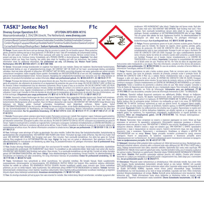 Средство для глубокой чистки полов Jontec №1 TASKI, 5 л, 5 кг - фотография № 2