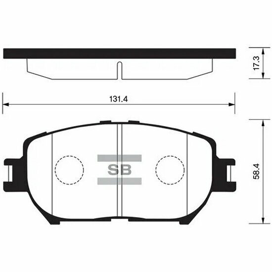 Колодки тормозные передние Sangsin Brake для Toyota Camry 2002-2006, Lexus GS300 2006 / IS250 2009-2015, 4 шт