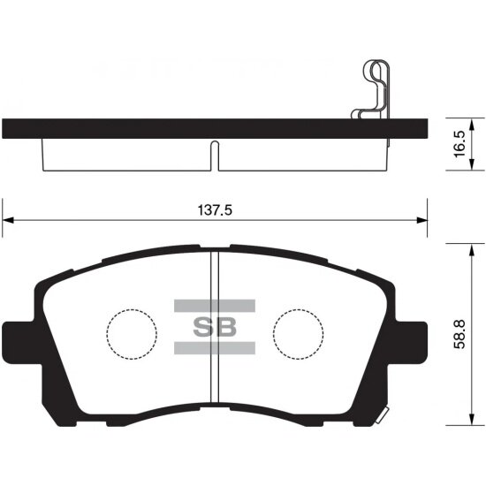 Колодки тормозные передние Sangsin Brake для Subaru Legacy, Outback, Forester, 4 шт