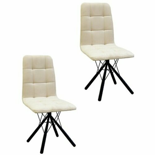 Комплект стульев M-group леон Паутинка чёрный, бежевый (2 шт)