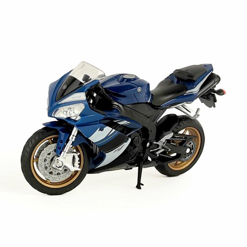 Мотоцикл WELLY 1:18 YAMAHA YZF-R1 2008 синий мотоциклы welly модель мотоцикла 1 18 yamaha yzf r1 12806p