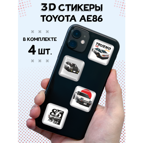 3D стикеры на телефон наклейки Toyota AE86