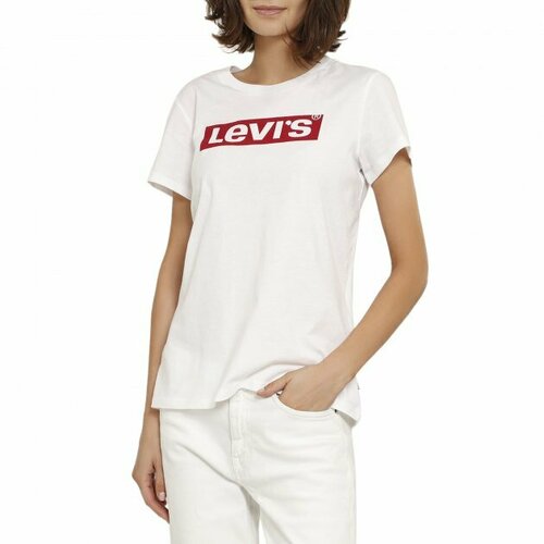 Футболка Levi's, размер 2XS, белый футболка женская levi s the perfect tee mineral black размер l