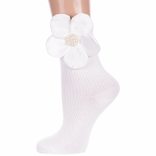 Носки HOBBY LINE, размер 36-40, белый женские носки hobby line размер 23 25 белый