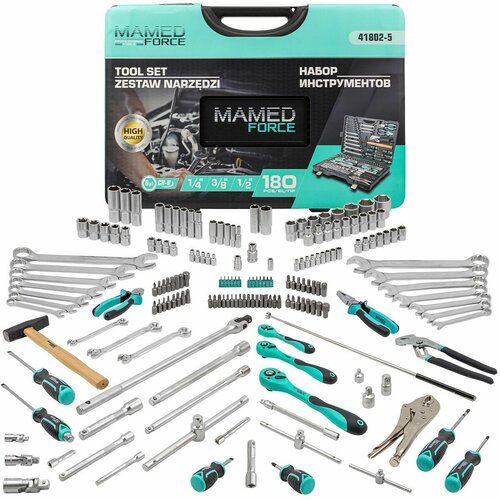 Набор инструментов 180пр 14 38 126гр MAMEDFORCE MF-41802-5 17740₽