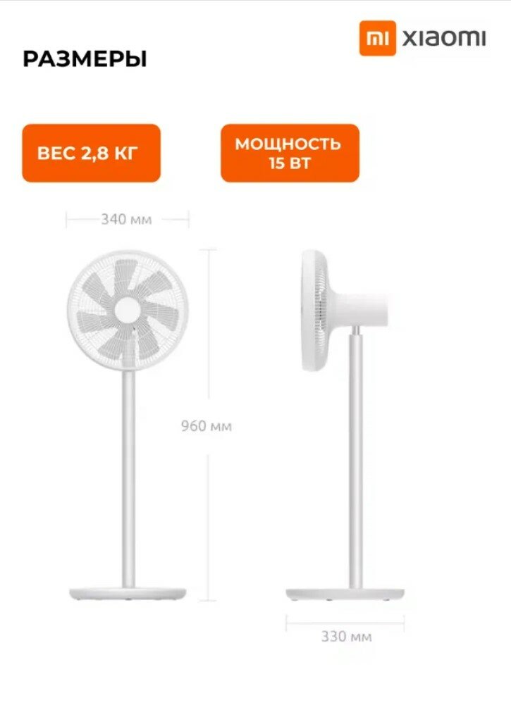 Напольный вентилятор Xiaomi Mijia DC Inverter Fan 1X (BPLDS07DM) CN — фото 1