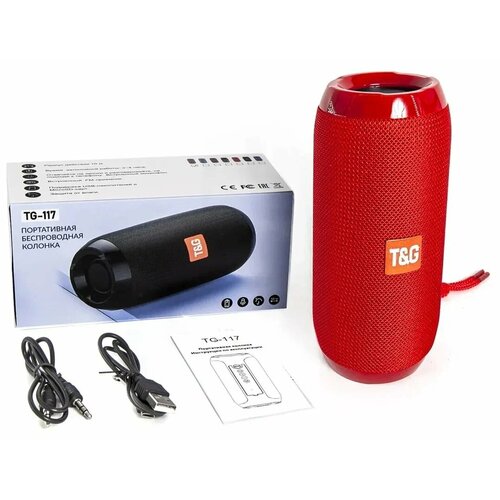 Портативная колонка TG 117RU 10Вт красный 900₽