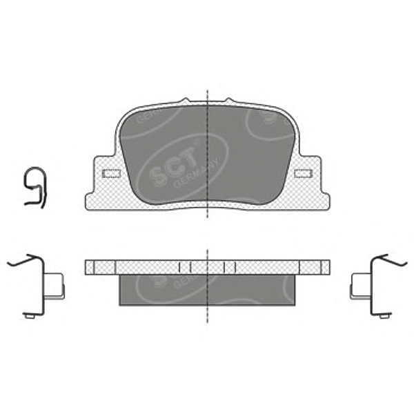 SCT GERMANY sp335 (0446632030 / 0446632040) колод. торм. перед. toy Camry (Камри) (v20) 96-01 / Prius (Приус) 03-09 / byd f3 /