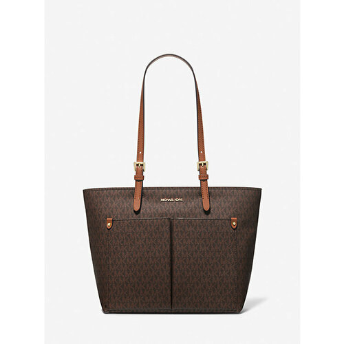 Сумка тоут MICHAEL KORS фактура рельефная тиснение матовая гладкая перфорированная зернистая коричневый 28122₽
