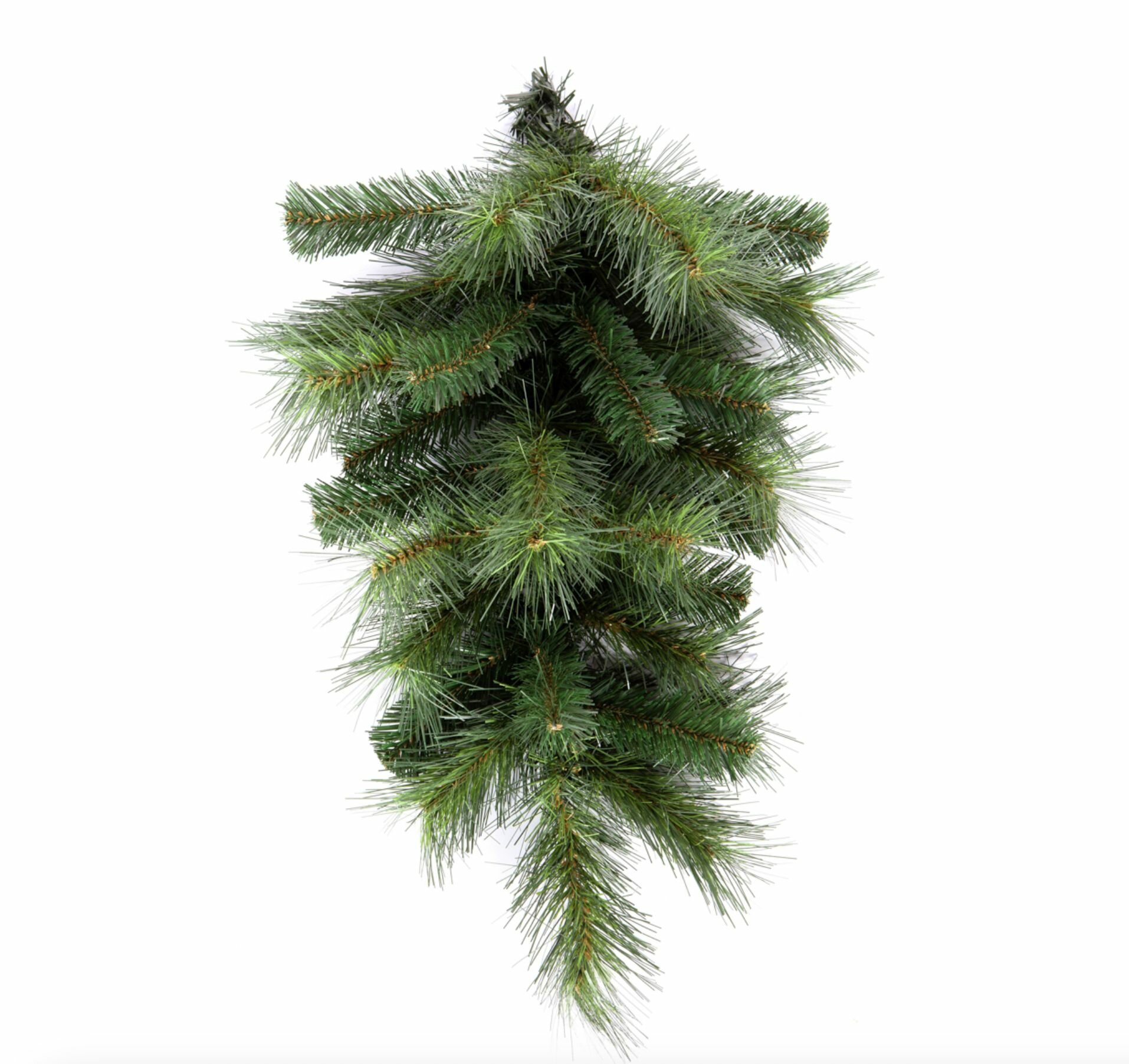 Хвойное украшение новогоднее, венок - капля ария, Crystal trees, ПВХ ветки, 60 см — фото 1