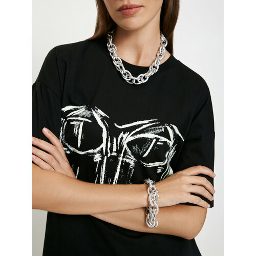 Браслет-цепочка Concept club диаметр 5 см серебристый 211₽