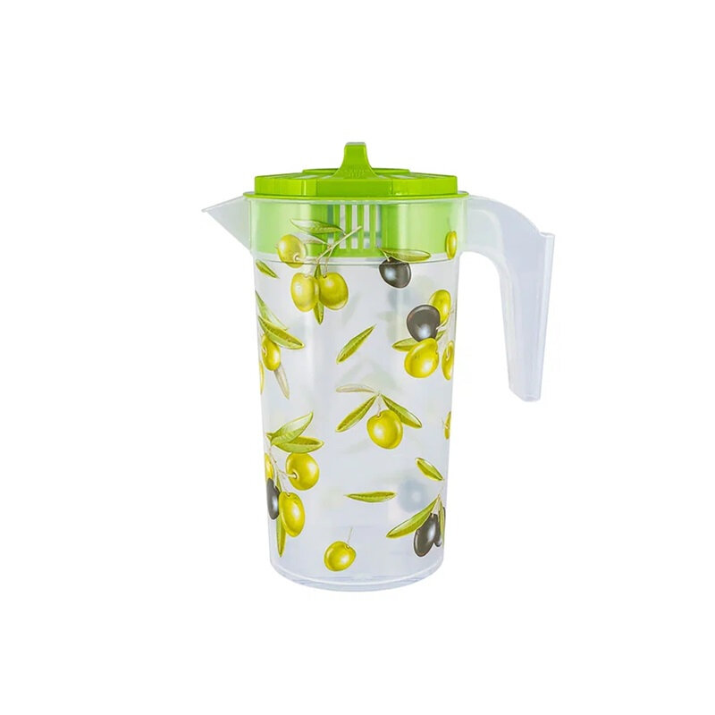 Кувшин Полимербыт Fresh олива с крышкой 1,2л