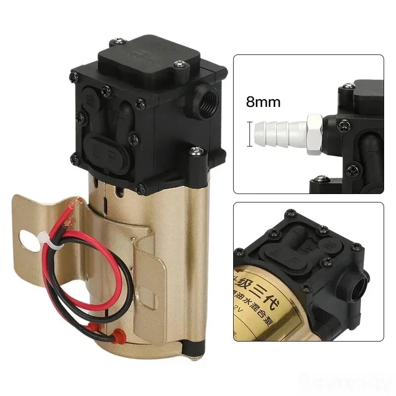 Изображение Бензиновый насос Buyready 5 л/мин 12В/24В/220В, 12V, Cigarette lighter
