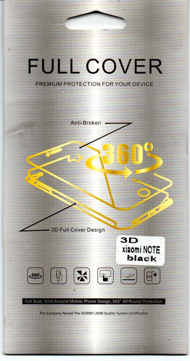 Защитное стекло для экрана смартфона Xiaomi Note black