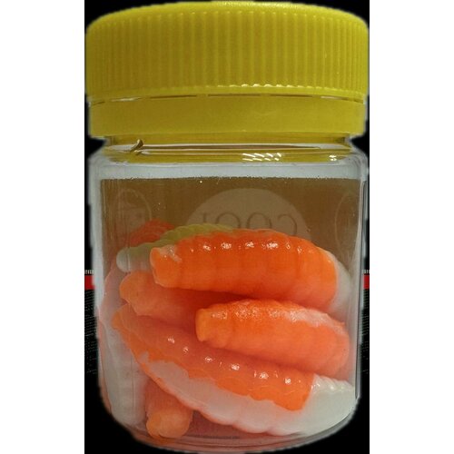 Приманка Cool Place Maggot Floating stretch 4,5см, цвет бело-оранжевый, с ароматом сыра