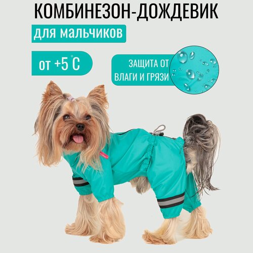 Изображение товара Дождевик для собак мелких пород Yoriki "Аквамарин" мальчик 2XL