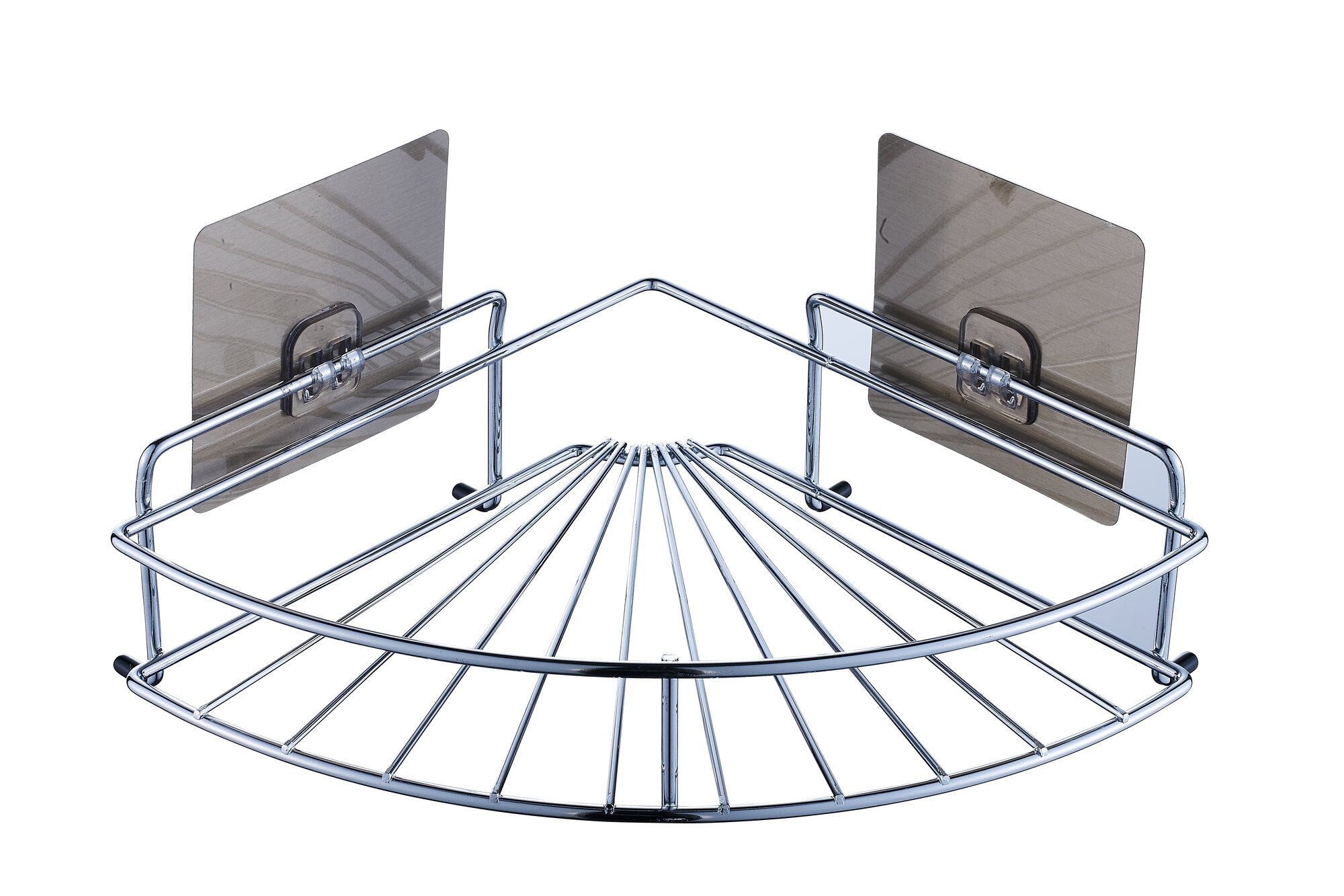 Полка Potato P336-8 угловая настенная хромированная серебристая