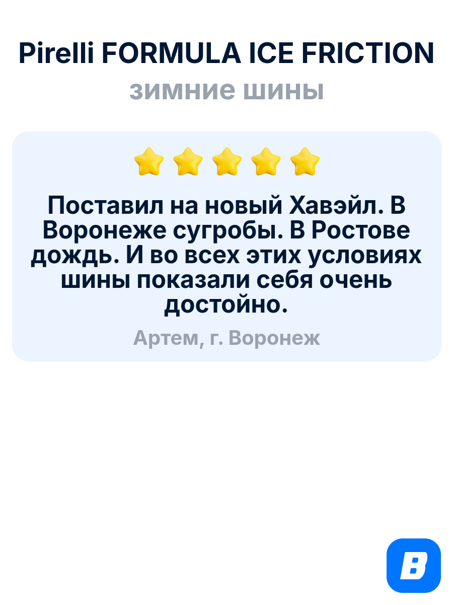 Зимние шины Pirelli FORMULA ICE FRICTION 205/55R16 94T XL — фото 1