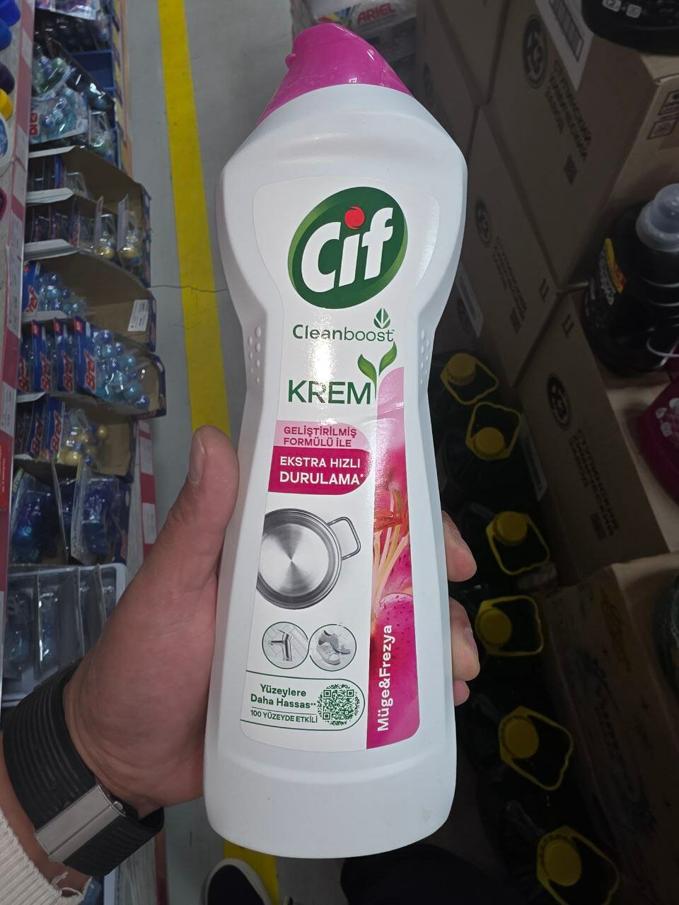 Крем для чистки Cif Active Fresh, с аммиаком, для газовых плит, аромат, 500мл