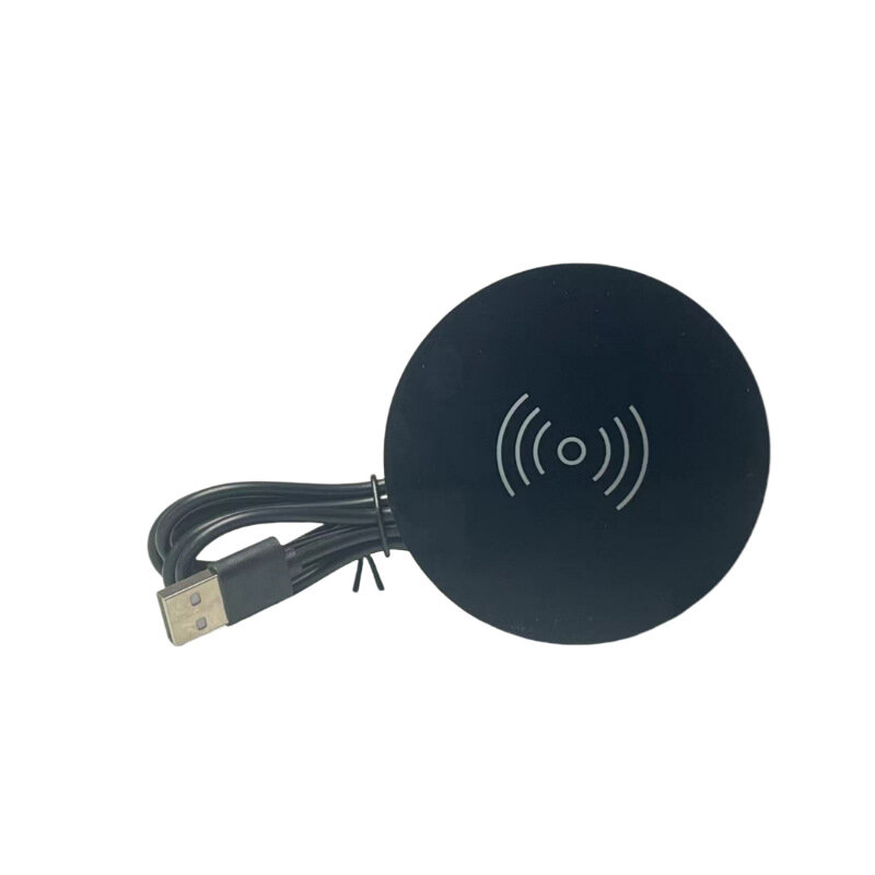 Встроенный беспроводной зарядный блок 5W Qi для тумбочки и стола, умная зарядка для смартфонов, черный