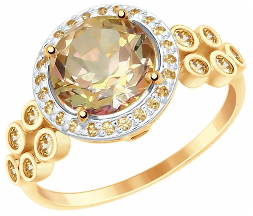 Модели колец из золота с камнями - 82 фото