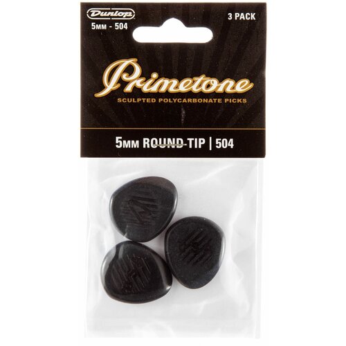 Медиаторы, круглый кончик, 5 мм, 3 шт. Dunlop Primetone Classic Round Tip 477P504 3Pack