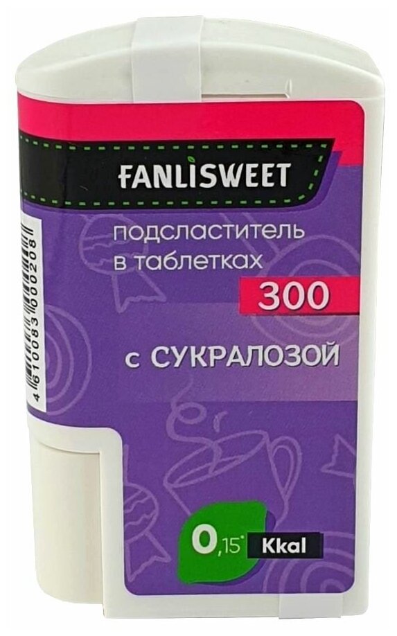 Cукралоза сахарозаменитель 300 таб в дозаторе FANLISWEET