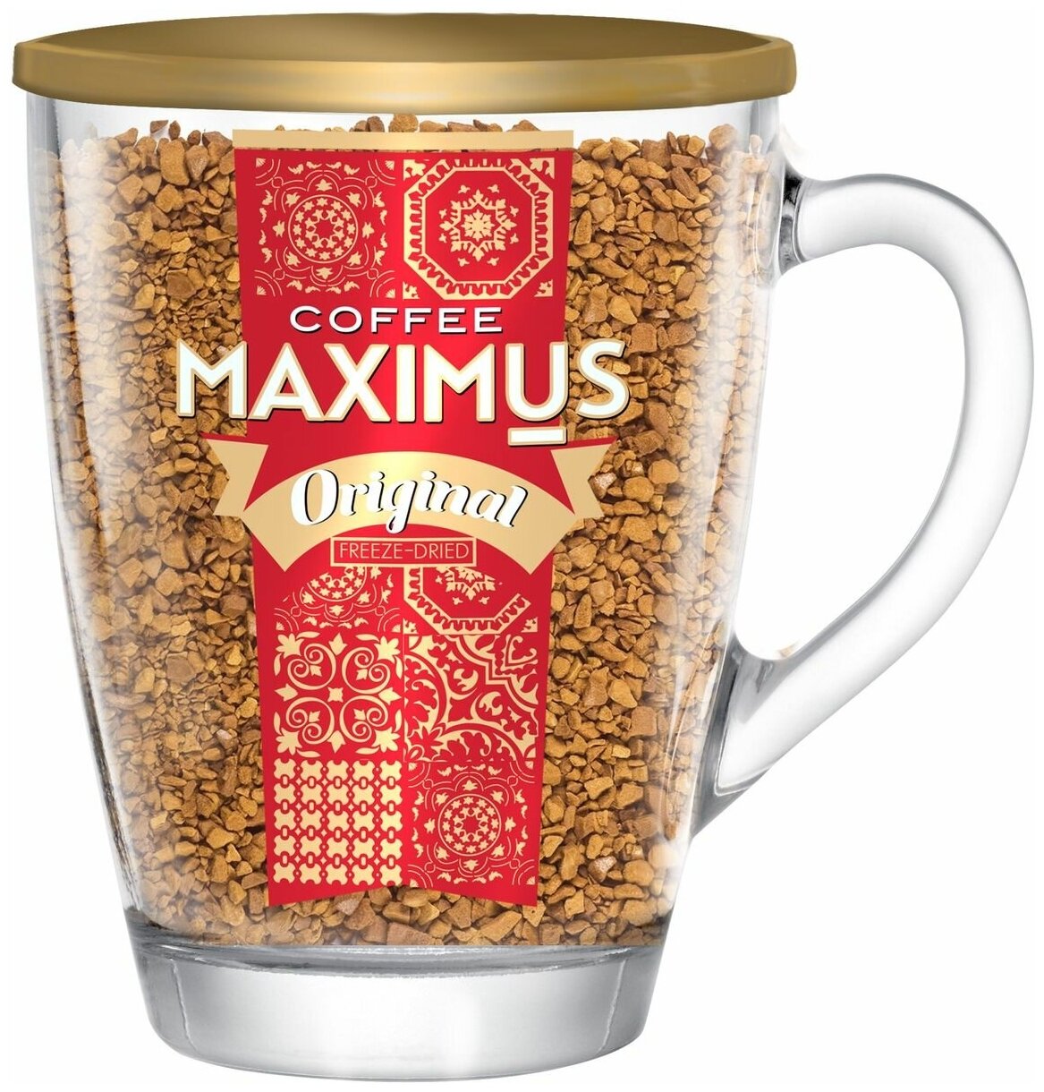 Кофе растворимый Maximus Original, стеклянная кружка, 70 г