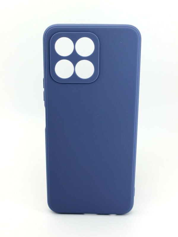 Чехол силиконовый матовый для Honor X6, с защитой камеры, синий