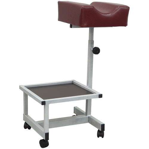 фото Подставка для педикюра (для педикюрного кресла) с полкой бордовая ru comfort