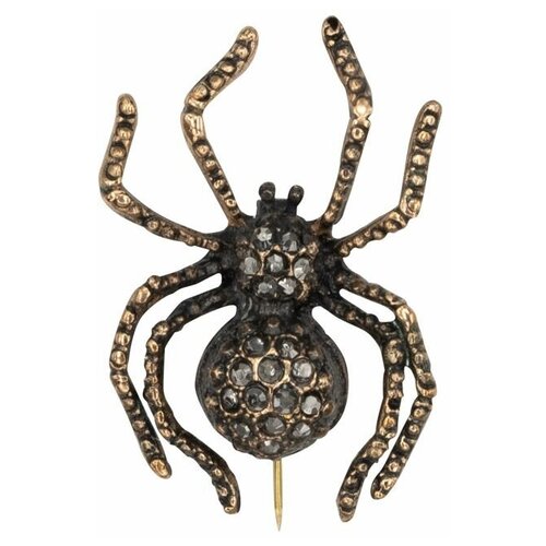фото Брошь бижутерная паук (замок-булавка, бронзовый) 55925 otokodesign