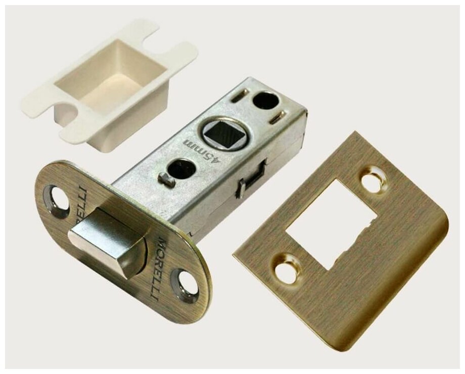 Защелка дверная, Morelli, межкомнатная, овальная OL6-45 AB бронза