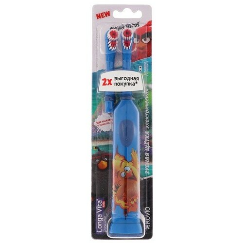 Электрическая зубная щетка Longa Vita Angry Birds KAB-1 вибрац насадка от 3 лет микс 240800₽
