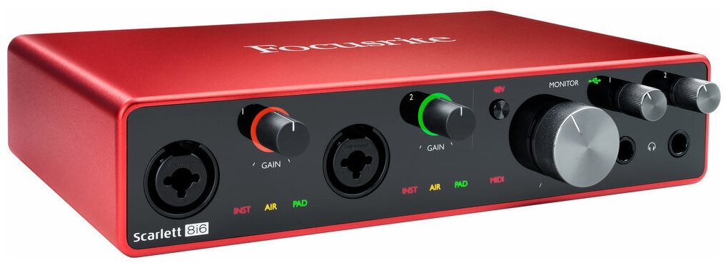 Внешняя звуковая карта с USB FOCUSRITE Scarlett 8i6 3rd Gen