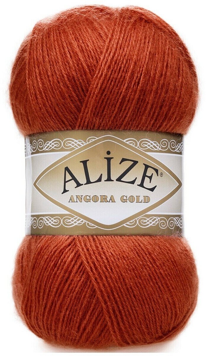 Пряжа Alize Angora Gold терракот (36), 80%акрил/20%шерсть, 550м, 100г, 2шт