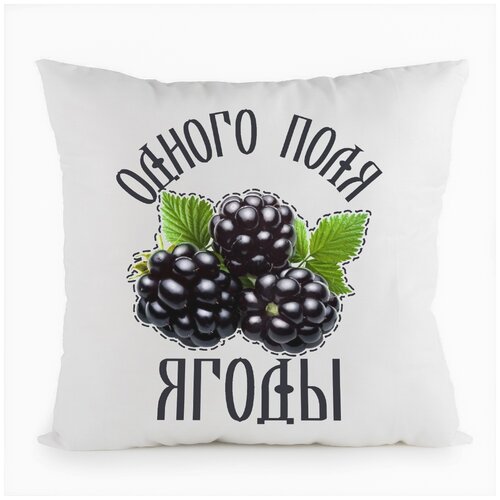 фото Подушка белая coolpodarok одного поля ягоды,белая