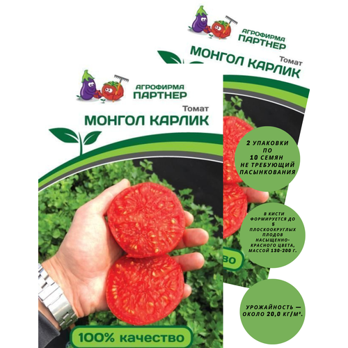 Семена Томат Монгол Карлик /Агрофирма Партнер/ 2 упаковки по 10 семян