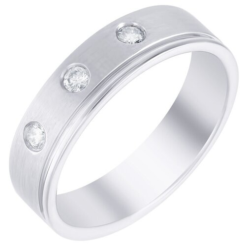 фото Jv кольцо из белого золота 585 пробы с бриллиантами c769dwm4d-m-ko-wg, размер 19