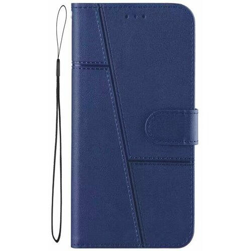 Чехол книжка wallet case для Oppo A18 и A38 4G / Оппо А18 и А38 4G (Синяя) чехол накладка krutoff soft case барбиленд для oppo a38 4g черный