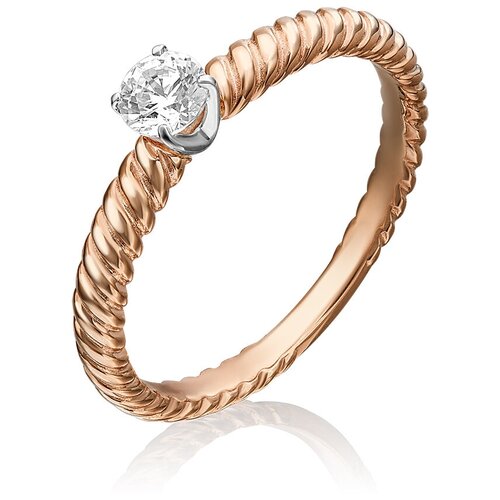 фото Platina jewelry platina jewelry кольцо с кристаллами из комбинированного золота 01-5272-00-501-1111-38, размер 19