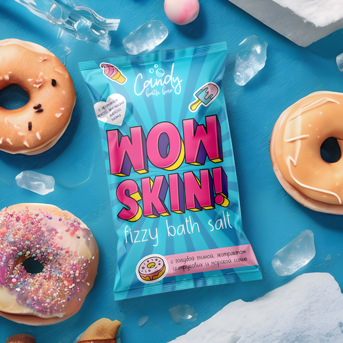 Лаборатория Катрин Шипучая соль для ванн Candy bath bar Wow Skin, 100 г, 100 мл лаборатория катрин шипучая соль для ванн candy bath bar wow skin 100 г 100 мл