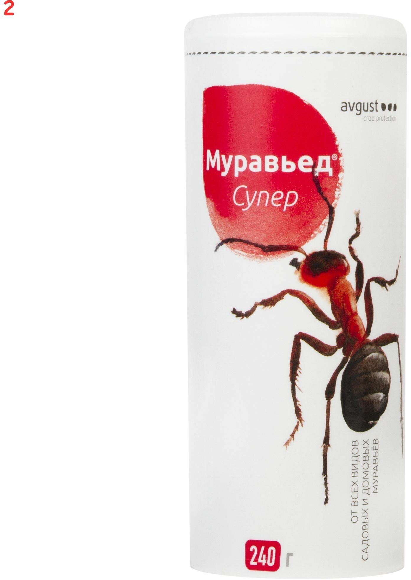 Средство против садовых и домовых муравьев AVGUST Муравьед Супер, 2 шт по 240 г (480 г)