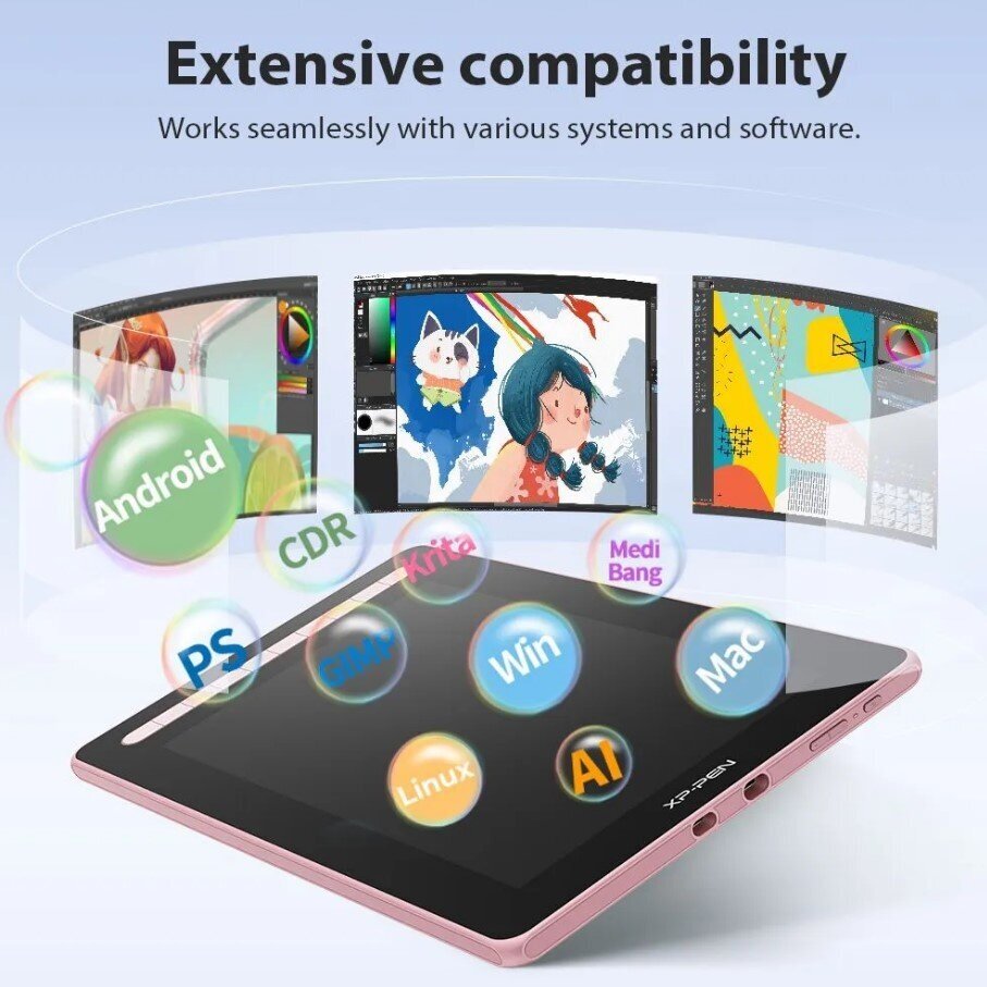 Графический планшет XPPen Artist16 (2-го поколения) розовый