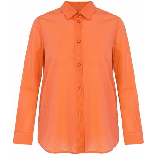 Рубашка  Victoria Beckham, повседневный стиль, свободный силуэт, размер 44, оранжевый