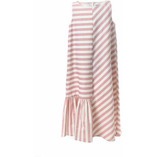 Платье Андерсен, размер 152, розовый, белый