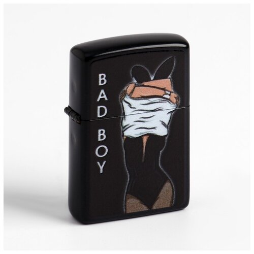 Командор Зажигалка бензиновая BAD BOY, чёрная