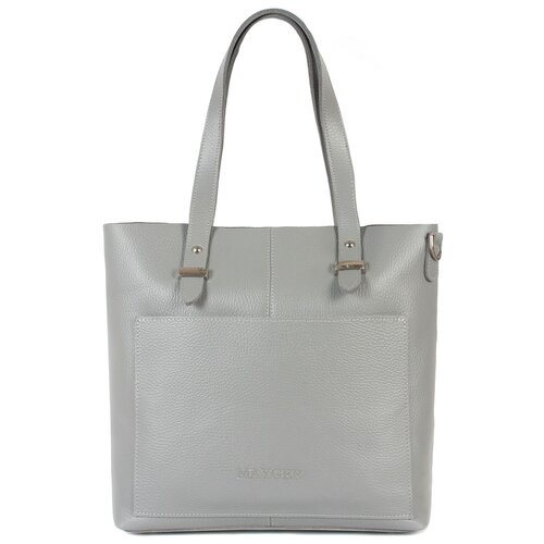 фото Сумка/сумка женский/сумка женский натуральная кожа/mayger/а-дс-317-2/светло-серый/модель сэтчел/вмещает формат а4