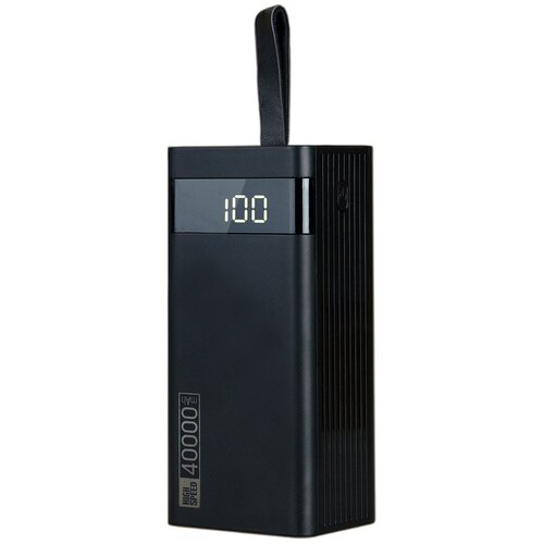 Power bank повер банк портативный аккумулятор 40000 mAh дисплей 4 разъема для зарядки защита от короткого замыкания черный 225000₽